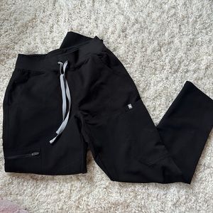 Small petite black yola figs scrub bottoms